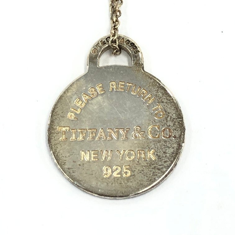 TIFFANY＆Co. ティファニー リターントゥ ラウンドハートネックレス 925刻印あり 総重量4.01g【DKAY1083】_画像1