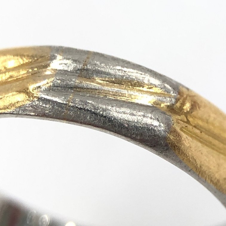 CELINE セリーヌ リング Pt850/750刻印あり サイズ12号 総重量3.46g【DKAY1096】_画像7