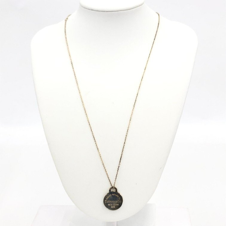 TIFFANY＆Co. ティファニー リターントゥ ラウンドハートネックレス 925刻印あり 総重量4.01g【DKAY1083】_画像2
