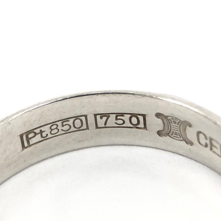 CELINE セリーヌ リング Pt850/750刻印あり サイズ12号 総重量3.46g【DKAY1096】_画像4
