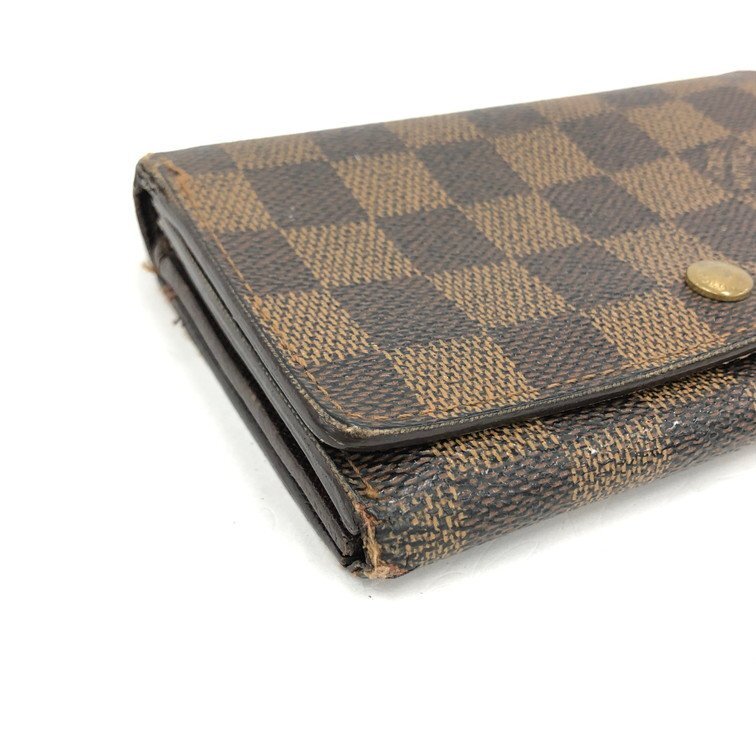 LOUIS VUITTON ルイ・ヴィトン 折りたたみ財布 ダミエ ポルトモネ・ビエ・トレゾール N61730/CA0052【DKAX3061】_画像3