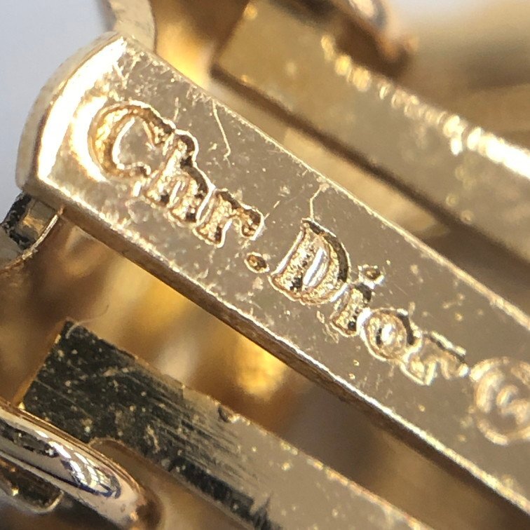 Christian Dior クリスチャンディオール イヤリング ロゴ ラインストーン【DKBA5022】_画像4