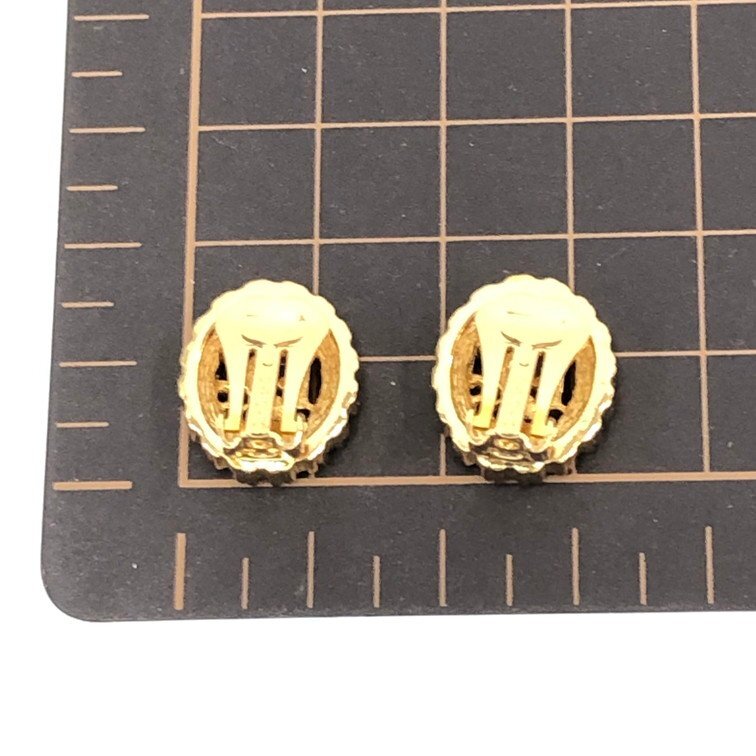 Christian Dior クリスチャンディオール イヤリング ロゴ ラインストーン【DKBA5022】_画像5