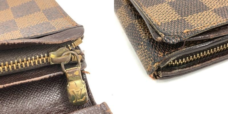 LOUIS VUITTON ルイ・ヴィトン 折りたたみ財布 ダミエ ポルトモネ・ビエ・トレゾール N61730/CA0052【DKAX3061】_画像10