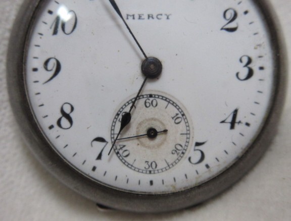 精工舎 / マーシー / MERCY / 懐中時計 ◆ SKS印銀専売側 / 裏蓋打ち出の小槌彫刻入り / 提げ時計 ◆ 不動 / 要オーバーホール_画像3