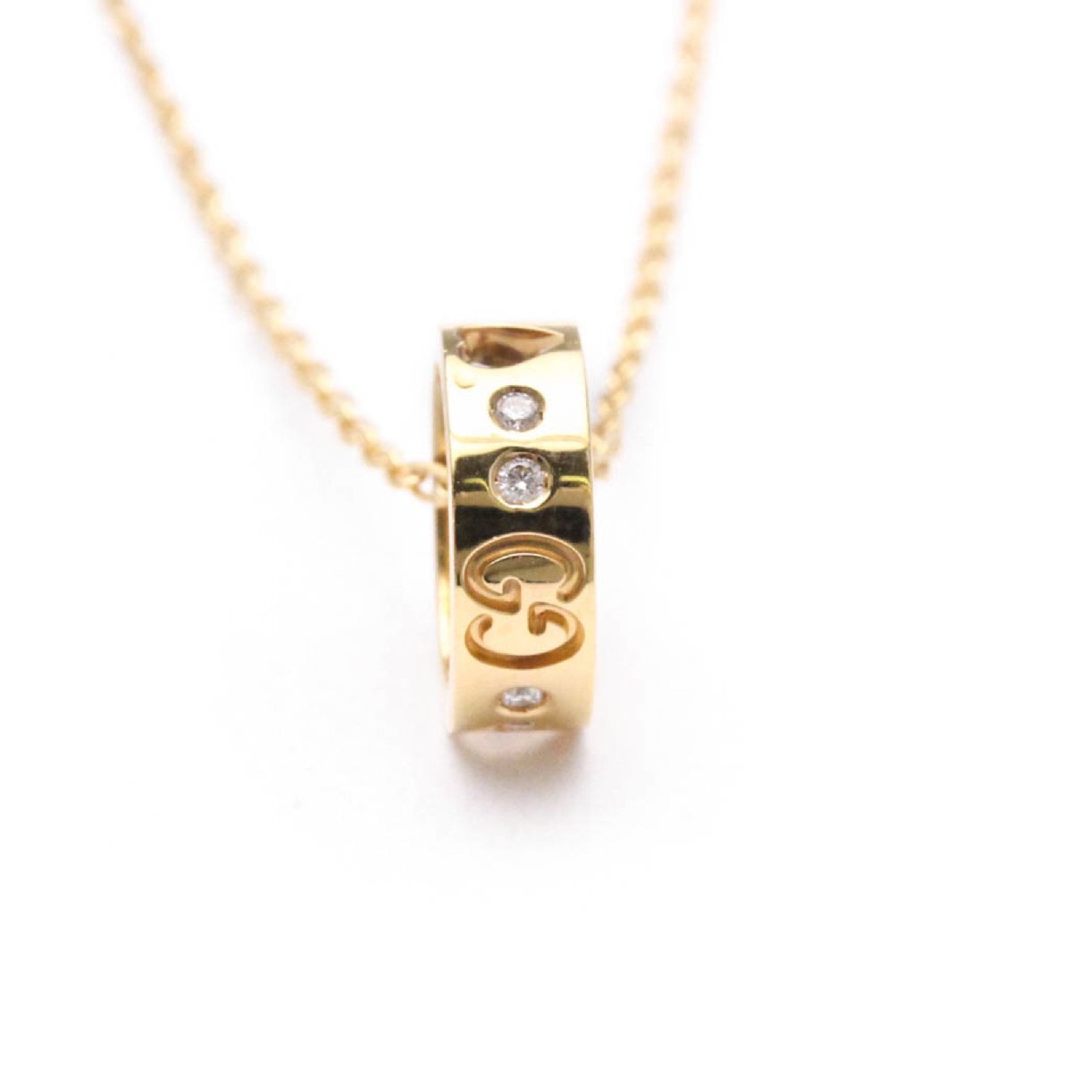 グッチ(Gucci) K18ピンクゴールド(K18PG) ダイヤモンド メンズ,レディース ファッション ペンダントネックレス_画像2