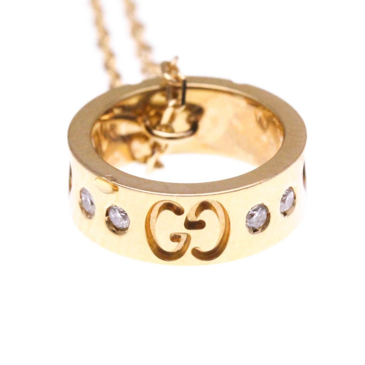 グッチ(Gucci) K18ピンクゴールド(K18PG) ダイヤモンド メンズ,レディース ファッション ペンダントネックレス_画像5