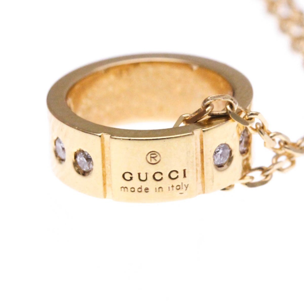 グッチ(Gucci) K18ピンクゴールド(K18PG) ダイヤモンド メンズ,レディース ファッション ペンダントネックレス_画像7