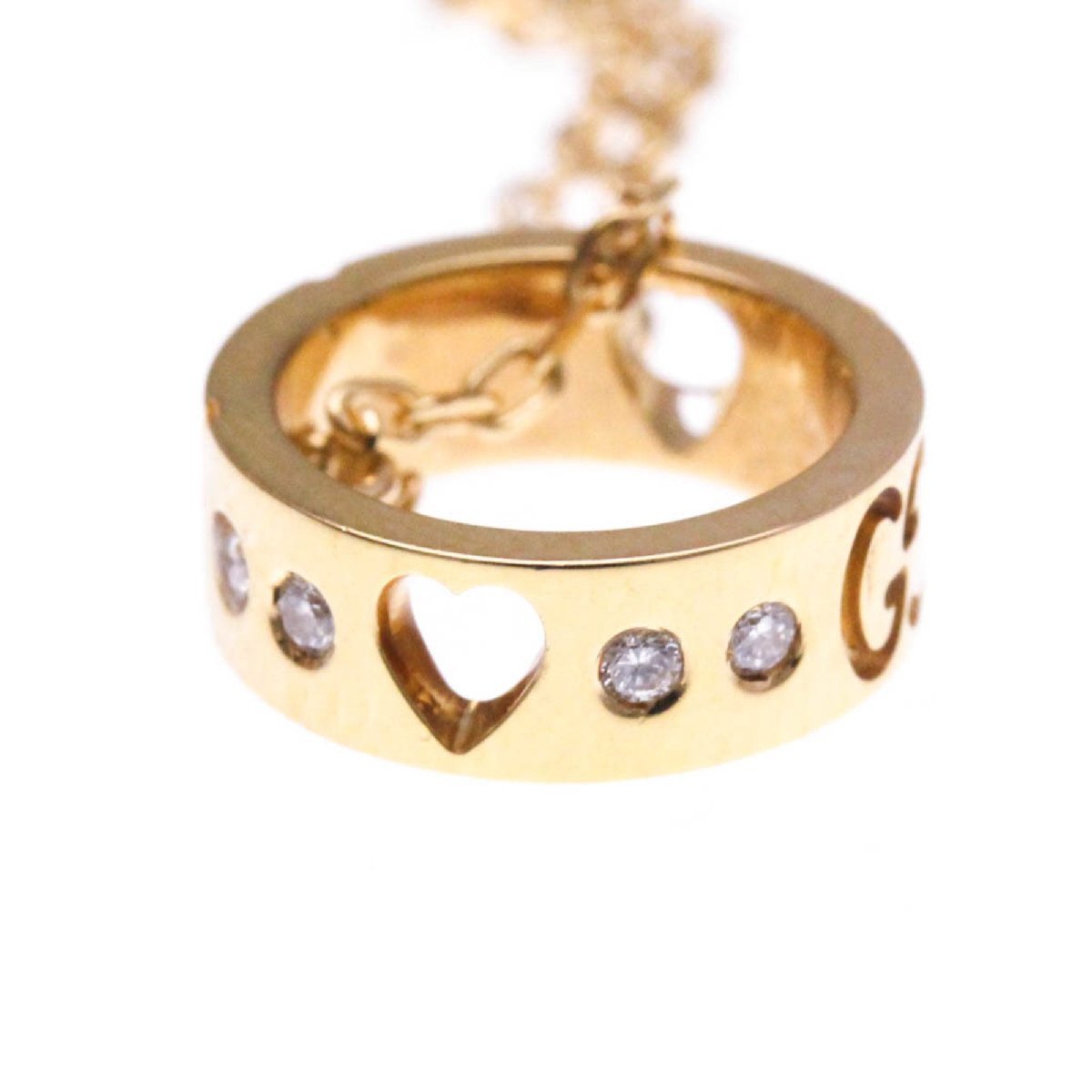 グッチ(Gucci) K18ピンクゴールド(K18PG) ダイヤモンド メンズ,レディース ファッション ペンダントネックレス_画像8