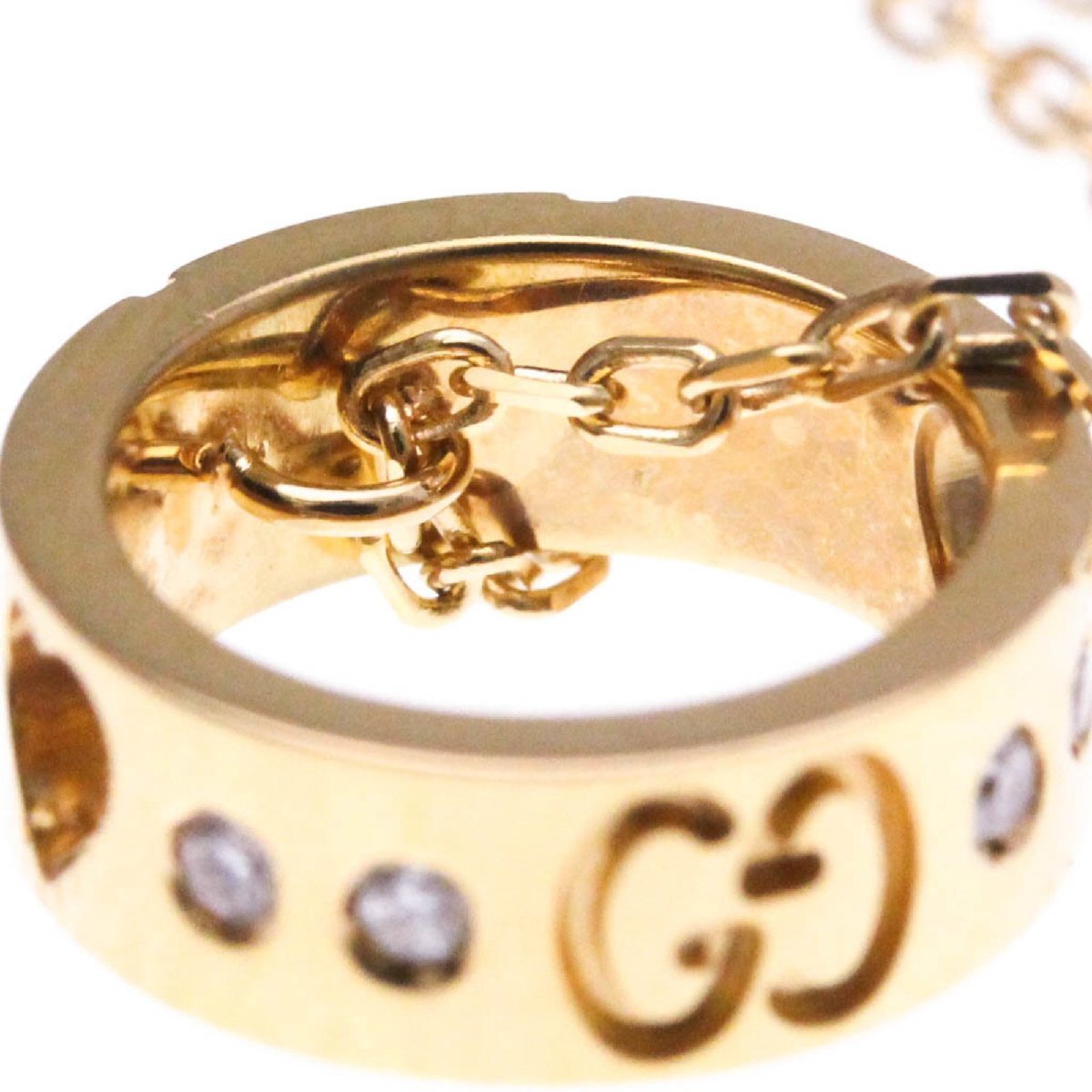 グッチ(Gucci) K18ピンクゴールド(K18PG) ダイヤモンド メンズ,レディース ファッション ペンダントネックレス_画像9