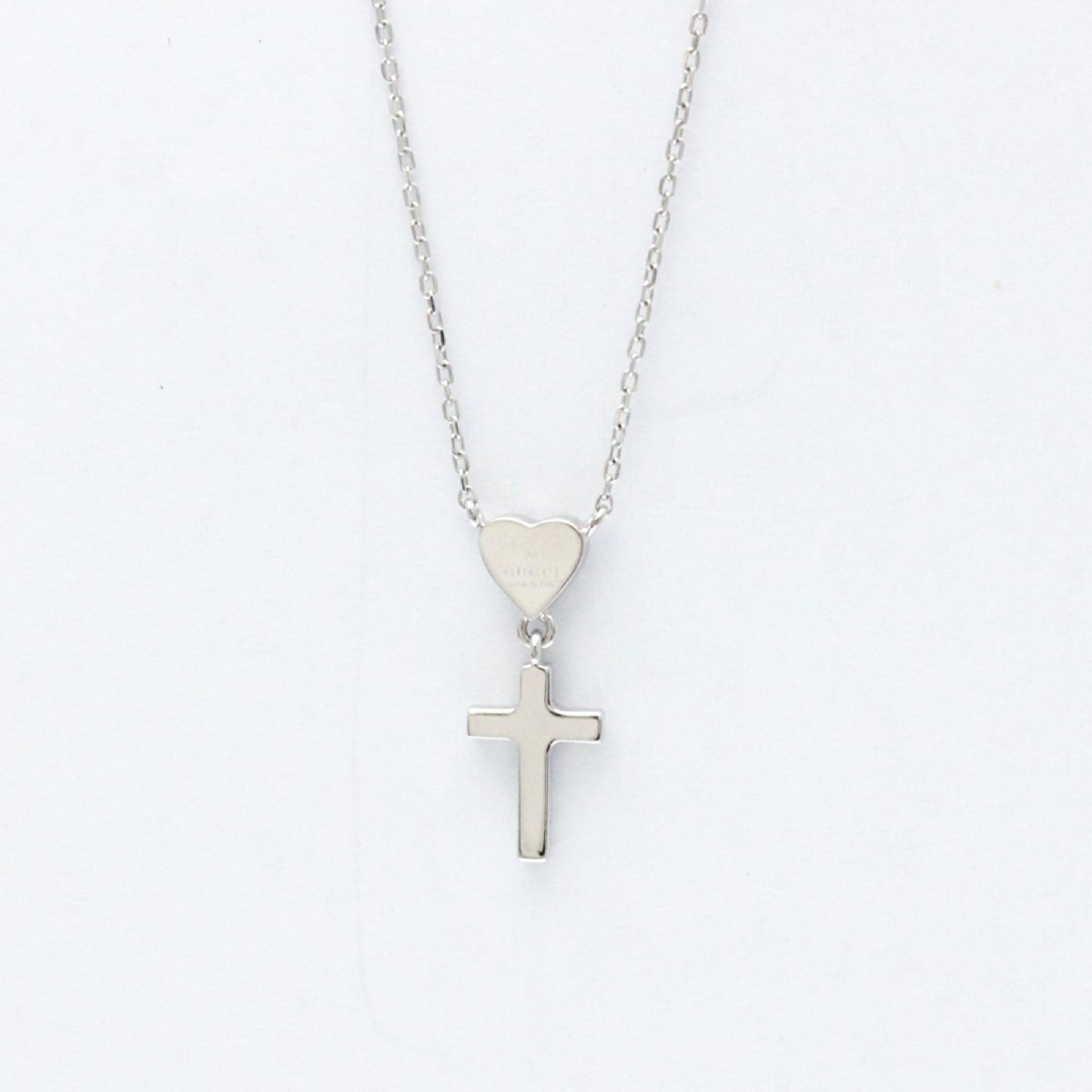 グッチ(Gucci) K18ホワイトゴールド(K18WG) ダイヤモンド レディース,メンズ ファッション ペンダントネックレス_画像2