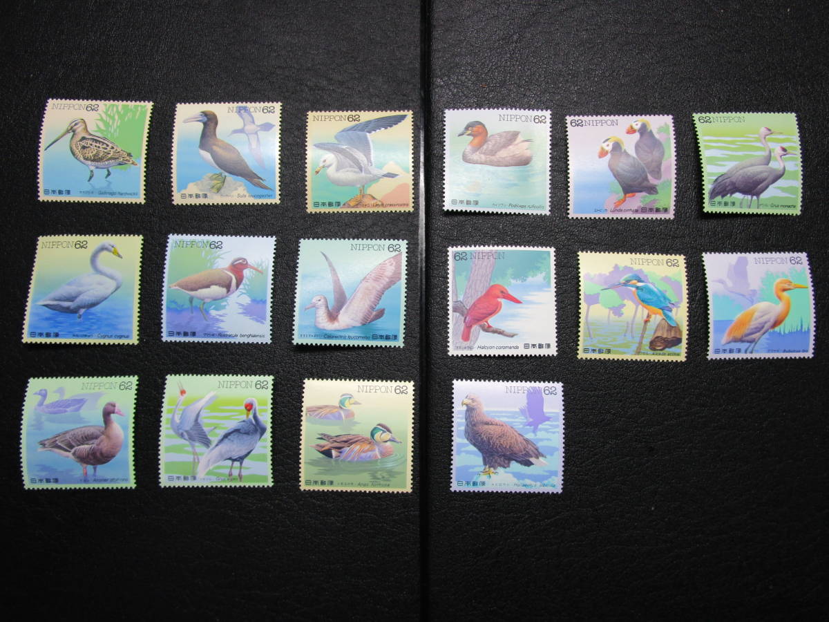 ◎水辺の鳥シリーズ・16種完_画像1