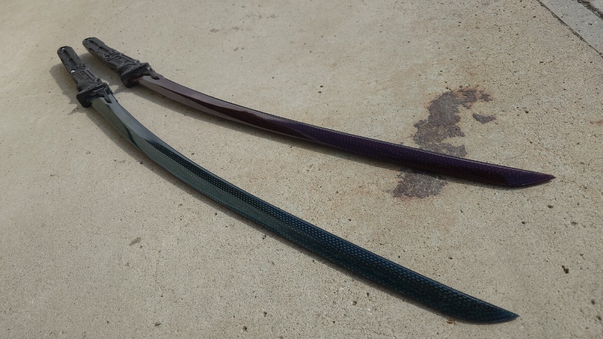  карбоновый лезвие зеленый отделка иммитация меча ( на фото красный меч. )