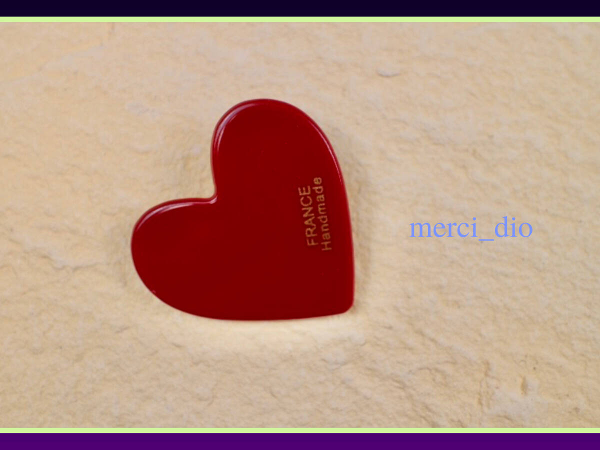 *atelier57* PARIS ハート パーツ スモール ヘアクリップ ミニ クリア レッドカラー 新品 未使用 トゥモローランド_画像4