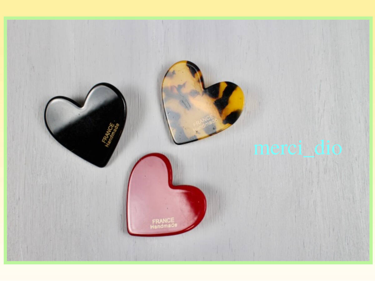 *atelier57* PARIS ハート パーツ スモール ヘアクリップ ミニ クリア レッドカラー 新品 未使用 トゥモローランド_画像9