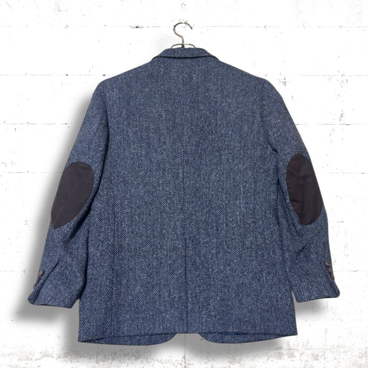 極美品　ハリスツイード　ウール　エルボーパッチ　アンコン　ジャケット　HARRISTWEED ケント　Mサイズ　くるみ　胡桃ボタン　kent 2B_画像5