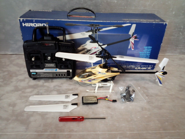 HIROBO S.R.B. Quark フタバ スカイスポーツ ４ 送信機 付き・未使用 メインローター１セット付_画像1