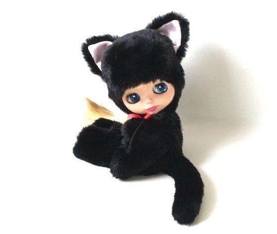  Neo Blythe для одежда чёрный ... костюм мульт-героя мягкость боа Blythe Blythe 