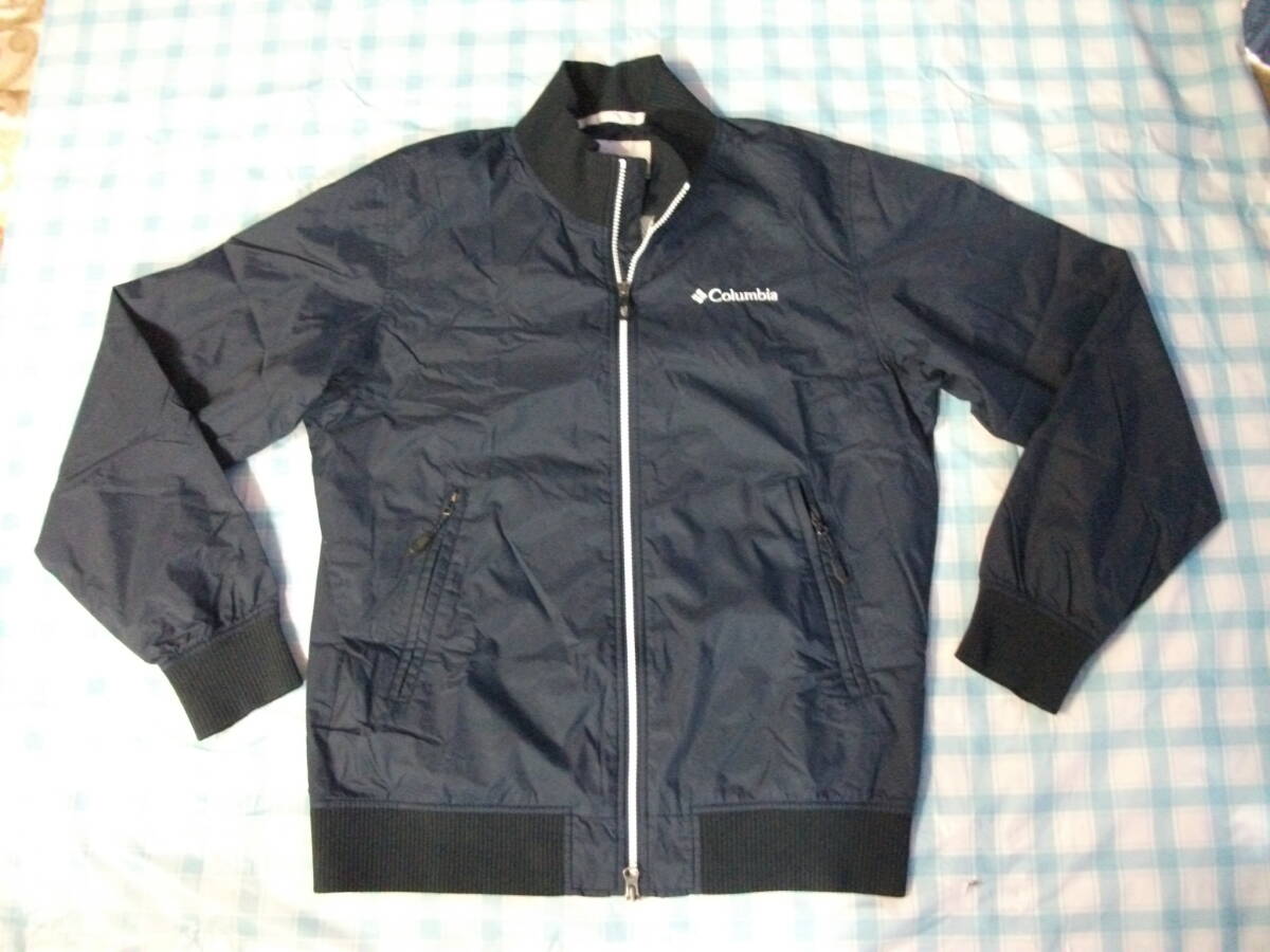 コロンビア　防寒ウインドジャンバー　紺　M　美品_画像1