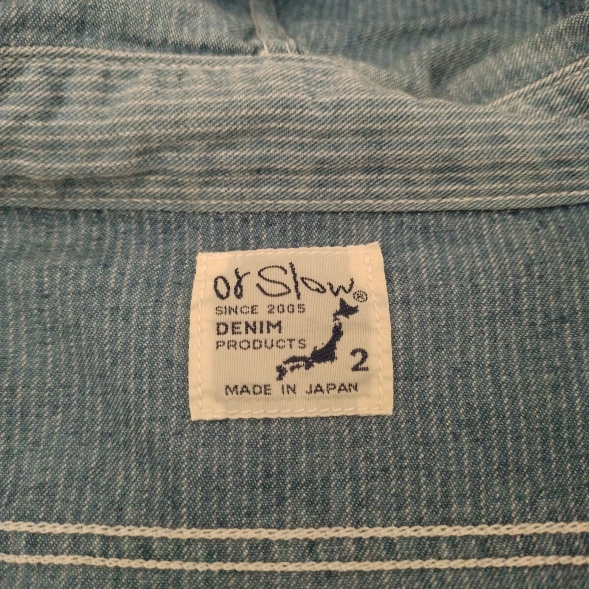 貴重 入手困難 正規品 日本製 オアスロウ or slow ヒッコリー フードシャツ マウンテンパーカー 2 M アメカジ バイカー アウトドア _画像4