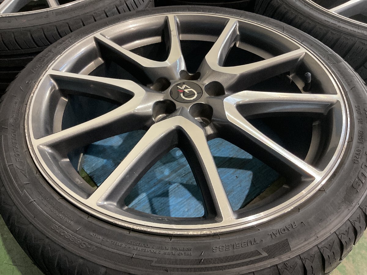 ① トヨタ プリウス ZVW30 G’s アルミホイール 補修前提 18x7.5J +50 5H100 タイヤ3本要交換（A8-101 135012）　　　_画像9