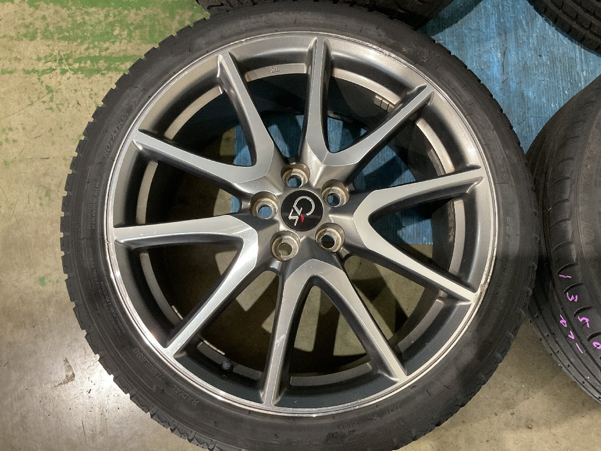 ① トヨタ プリウス ZVW30 G’s アルミホイール 補修前提 18x7.5J +50 5H100 タイヤ3本要交換（A8-101 135012）　　　_画像4