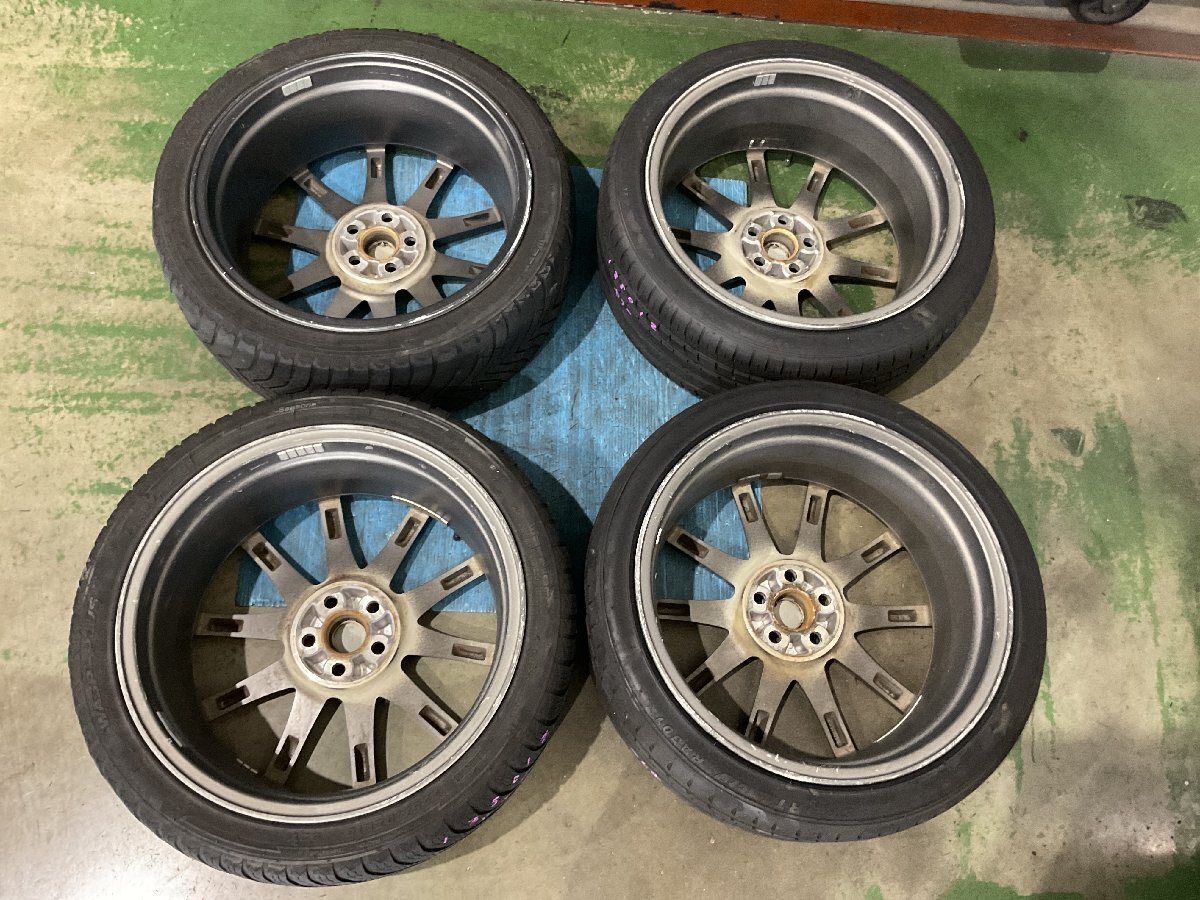 ① トヨタ プリウス ZVW30 G’s アルミホイール 補修前提 18x7.5J +50 5H100 タイヤ3本要交換（A8-101 135012）　　　_画像10