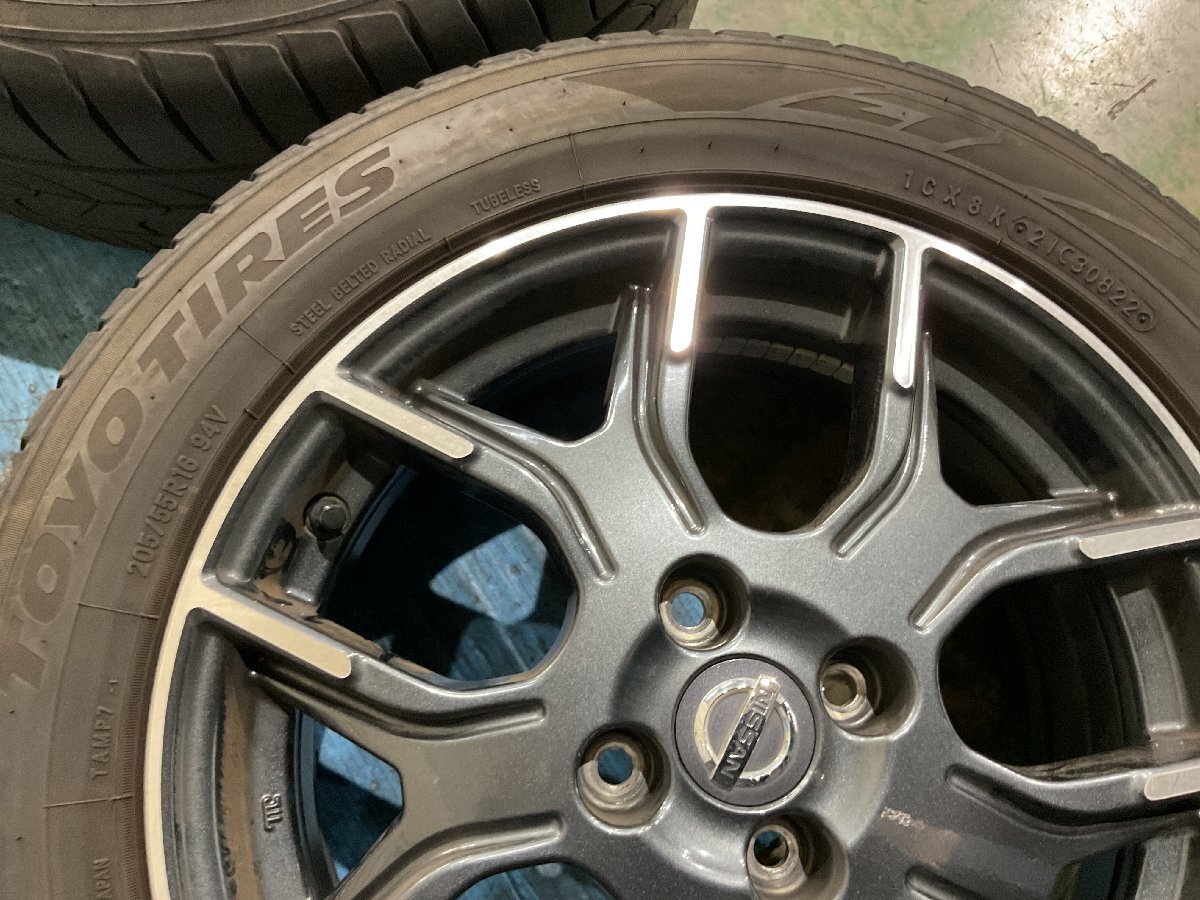 日産 ノートニスモ DAA-HE12 純正 アルミホイール 16x6.5J +46 4H100 TY 205/55R16（A8-101 135552）　　　_画像8