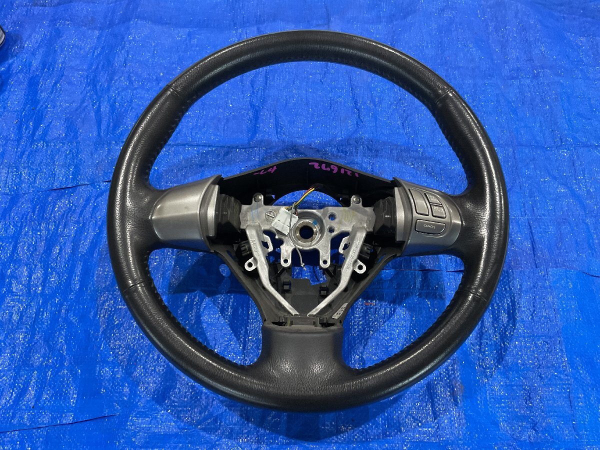 スバル インプレッサ GRF 純正 ハンドル ステアリング レザー革（A5-201 121672）_画像1