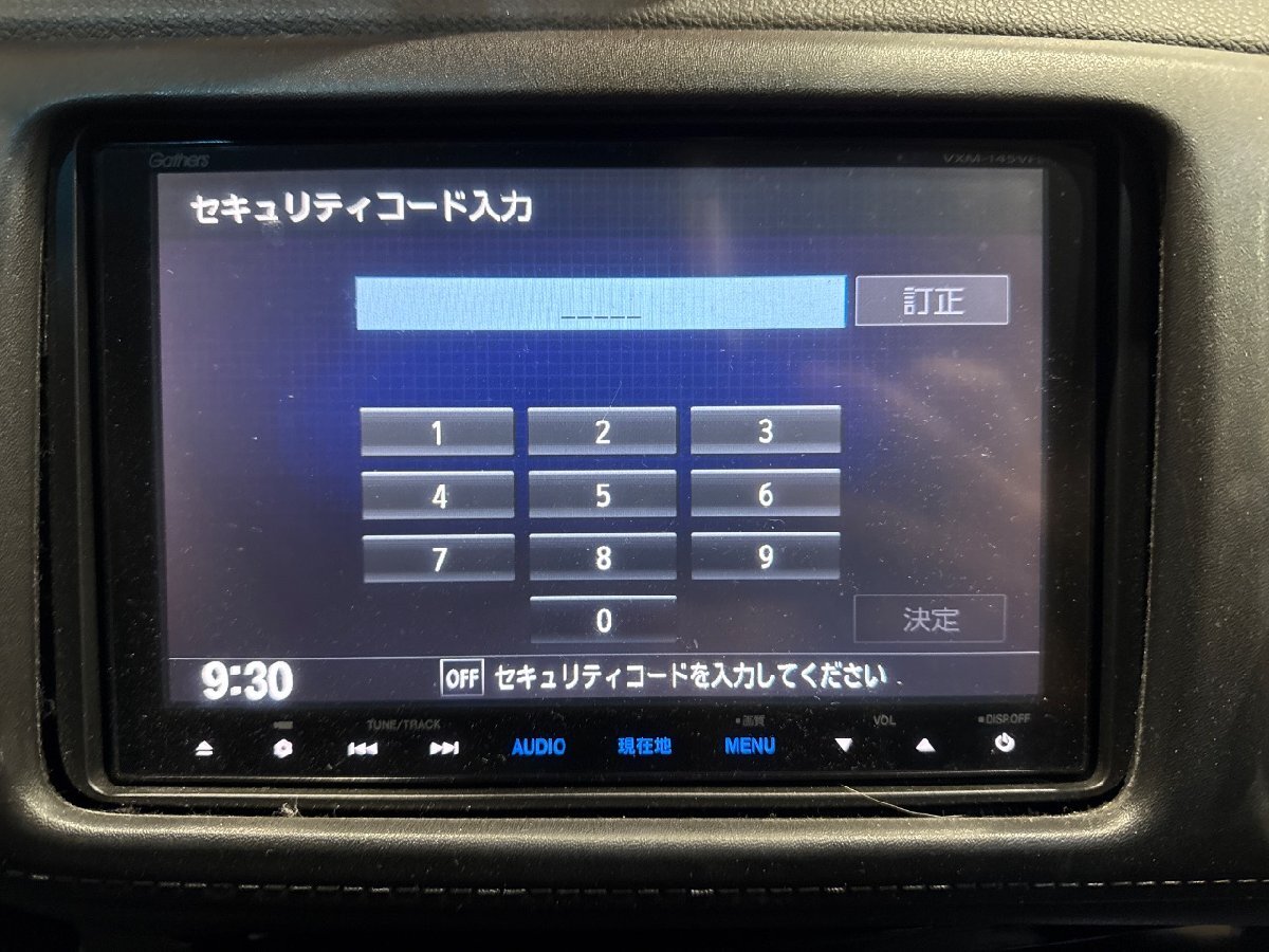 ホンダ純正 ナビ VXM-145VFEi 08A40-5S0-411 フルセグ セキュリティロック有 8インチ（A6-201 132149）_画像7