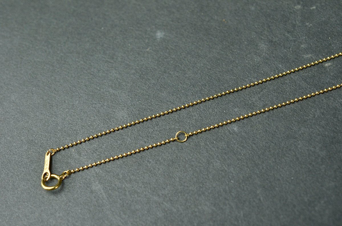 K18 イエローゴールドネックレス パール・真珠・YG 約20cm 2.4g(2.43g)(石込み) 本体のみ★【YB】中古25Y1030-3_画像8