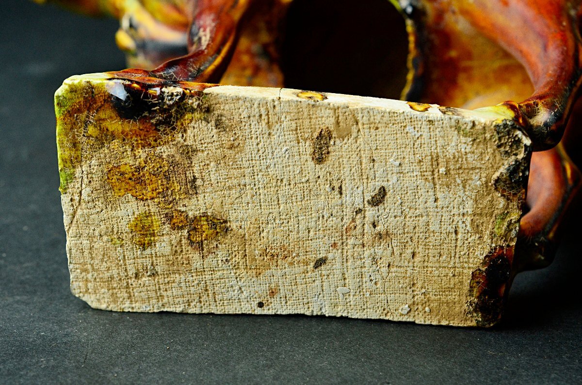 唐三彩馬俑・桐箱付属 ★【YB】中国古玩骨董25Y1055_画像6