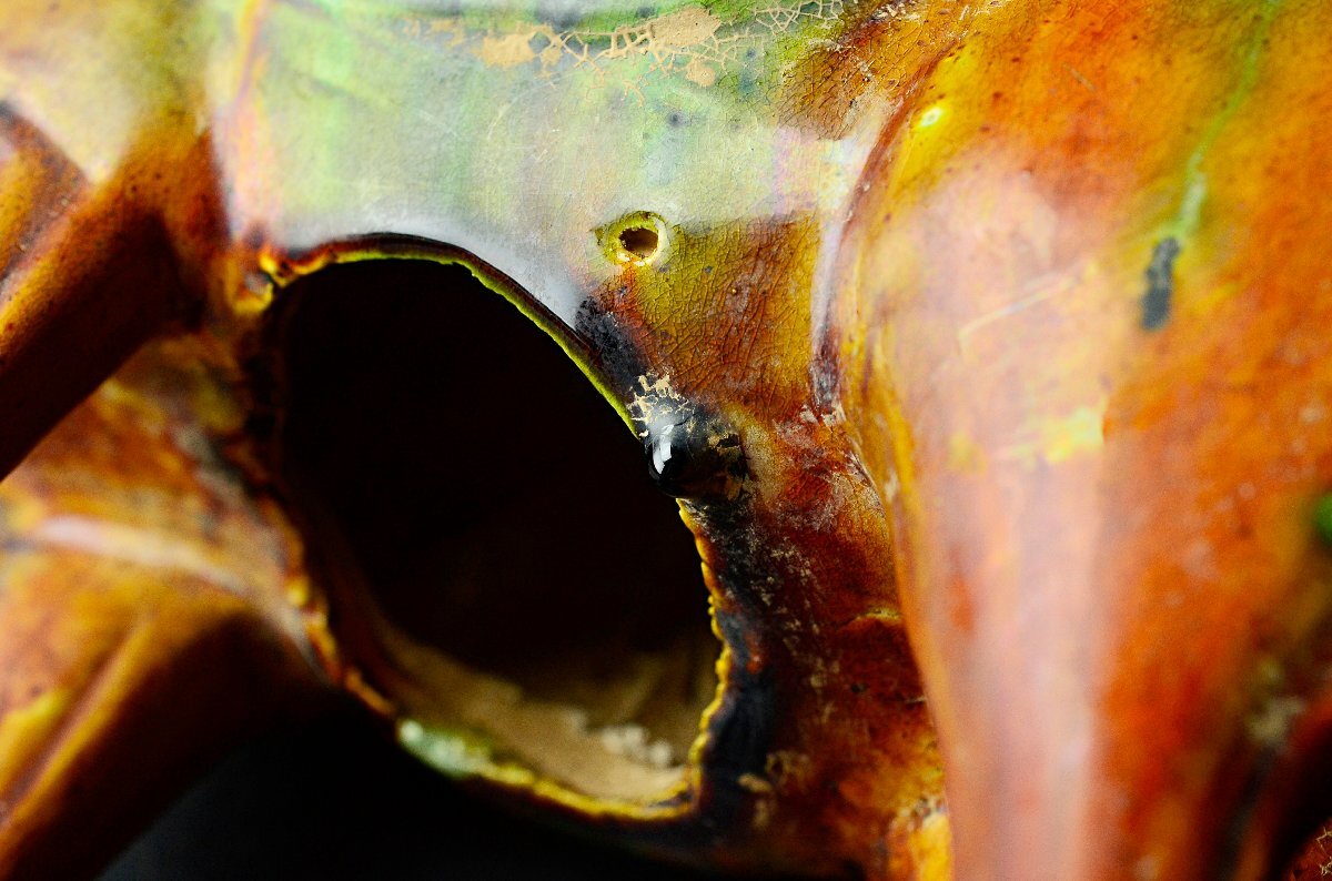 唐三彩馬俑・桐箱付属 ★【YB】中国古玩骨董25Y1055_画像7