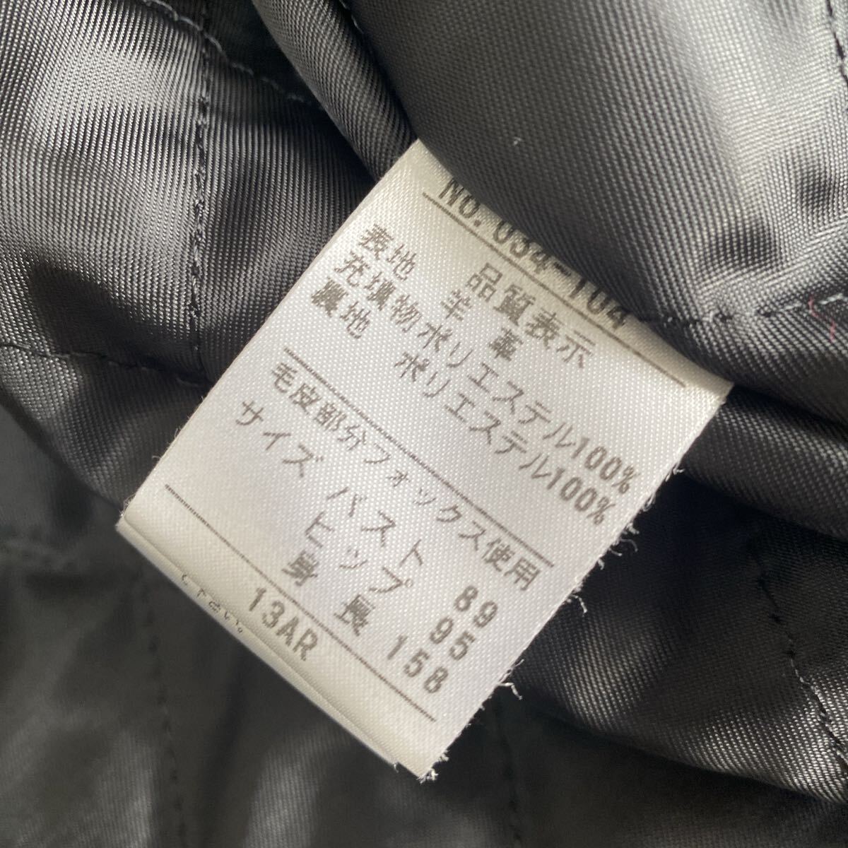 美品 定価8.2万円 Zelal リアルファー付き 本革 レザーコート_画像6