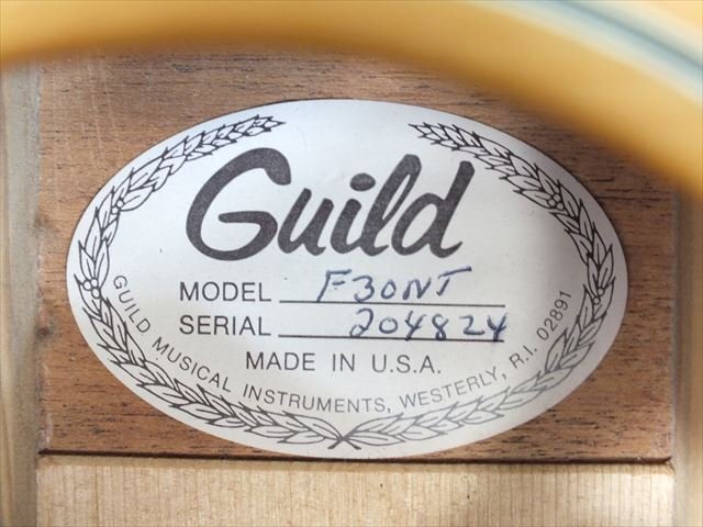 [01]Guild Guild F30NT гитара б/у текущее состояние товар 251101N3406