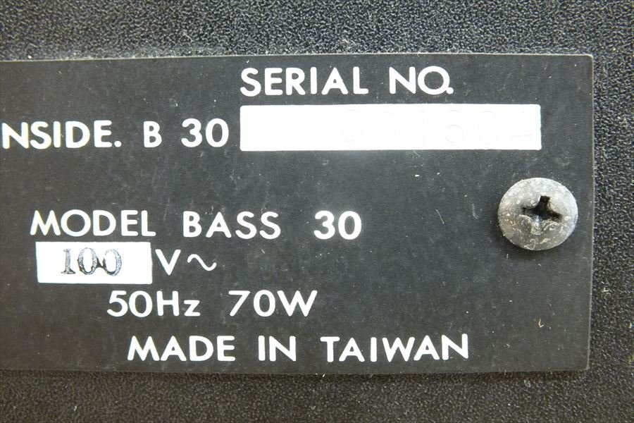 【01】Fender フェンダー Bassman30 ベースアンプ 中古 現状品 251001N3023_画像10