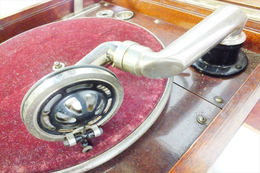 【08】Colombia コロンビア No.114 蓄音機 動作確認済 中古 現状品 251108B6443_画像7