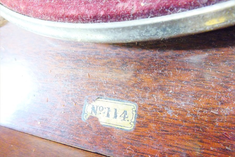 【08】Colombia コロンビア No.114 蓄音機 動作確認済 中古 現状品 251108B6443_画像4