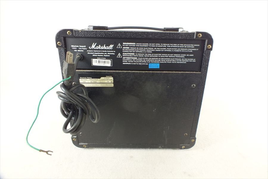 【09】Marshall マーシャル MG10CD ギターアンプ 音出し確認済 中古 現状品 251109J6910_画像8