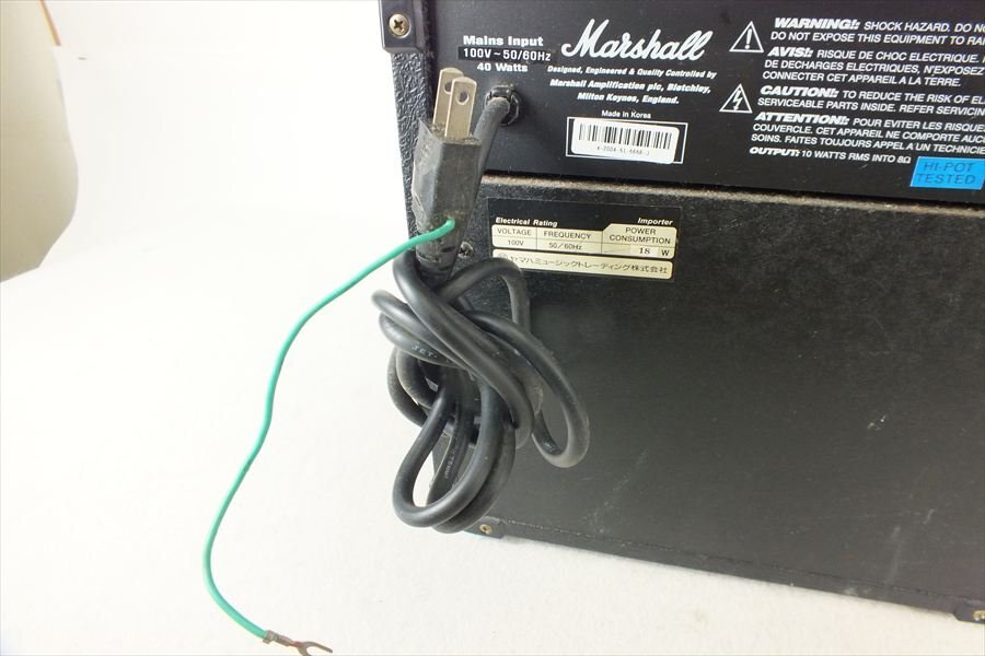 【09】Marshall マーシャル MG10CD ギターアンプ 音出し確認済 中古 現状品 251109J6910_画像10