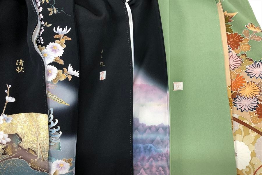 【99】中古着物 着物 留袖 まとめ売り15点 京友禅 刺繍 作家物あり 美品あり しつけ糸付きあり フォーマル 中古品 現状品 和ものや傳 A1127_画像10