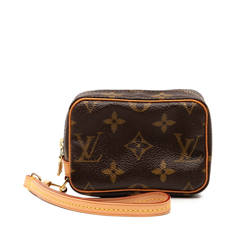 ルイ ヴィトン モノグラム トゥルース ワピティ ポーチ カメラケース M58030 ブラウン PVC レザー レディース LOUIS VUITTON 【中古】_画像1