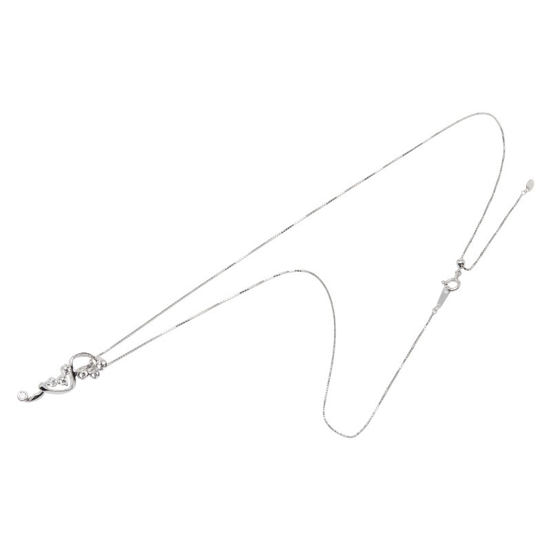 K18WG белое золото diamond 0.41ct подвеска колье женский б/у 