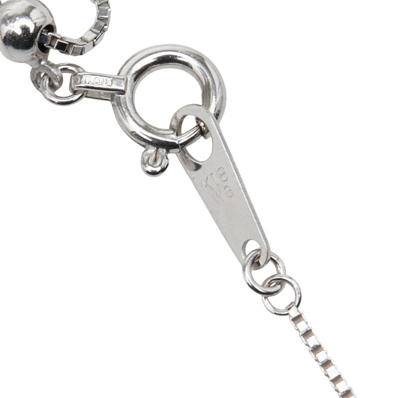 K18WG белое золото diamond 0.41ct подвеска колье женский б/у 