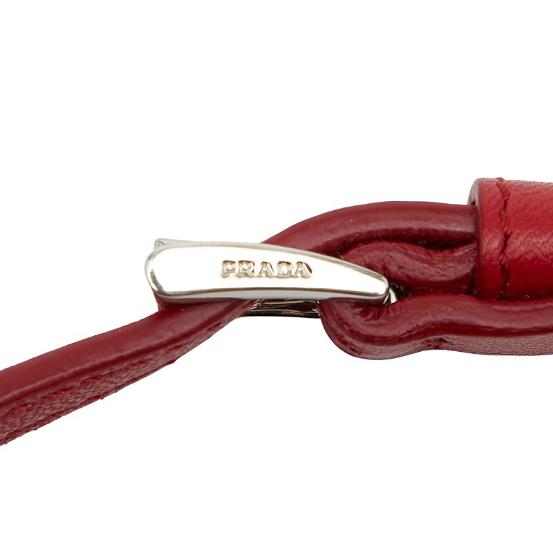  Prada плечо ремешок красный кожа женский PRADA [ б/у ]