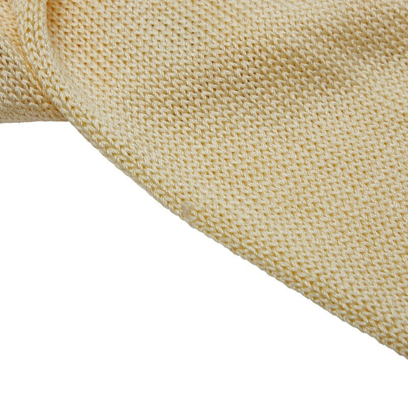  Fendi Logo вышивка кардиган размер :40 слоновая кость черный искусственный шелк женский FENDI [ б/у ]