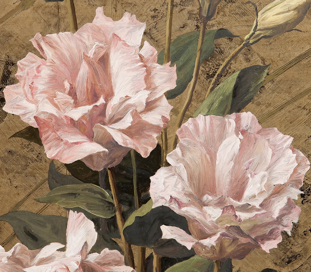 【1on1】真作 伊勢崎勝人 『トルコ桔梗(八重)』 油彩 キャンバス 10号 額装 ／ リアリズム ホキ美術館収蔵画家 白日会会員 内閣総理大臣賞_画像5