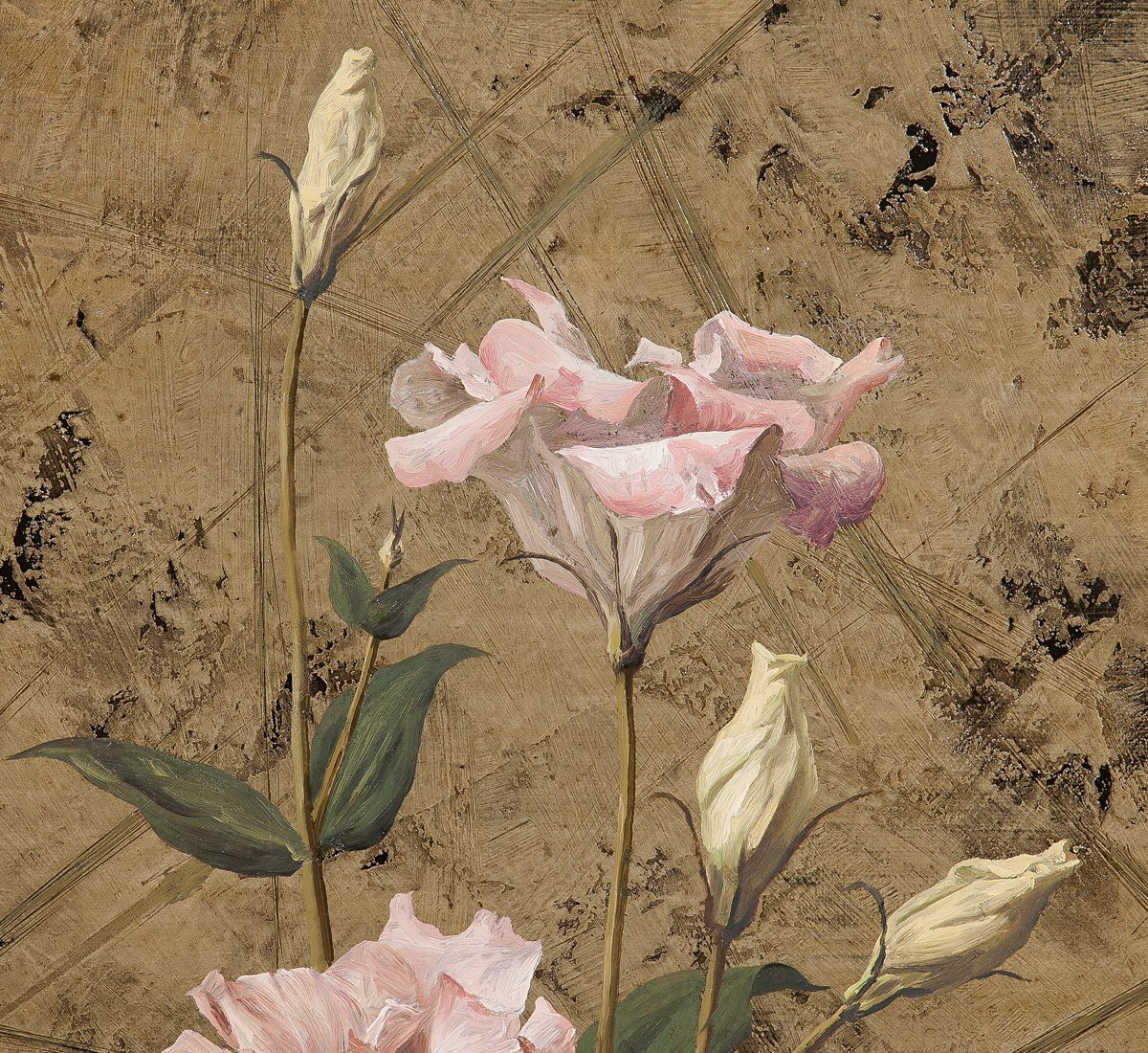 【1on1】真作 伊勢崎勝人 『トルコ桔梗(八重)』 油彩 キャンバス 10号 額装 ／ リアリズム ホキ美術館収蔵画家 白日会会員 内閣総理大臣賞_画像3