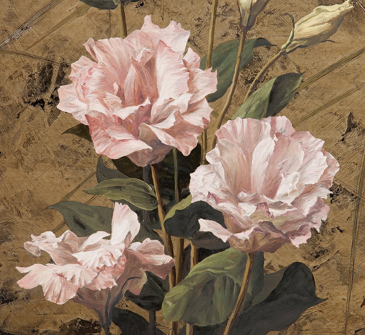 【1on1】真作 伊勢崎勝人 『トルコ桔梗(八重)』 油彩 キャンバス 10号 額装 ／ リアリズム ホキ美術館収蔵画家 白日会会員 内閣総理大臣賞_画像4