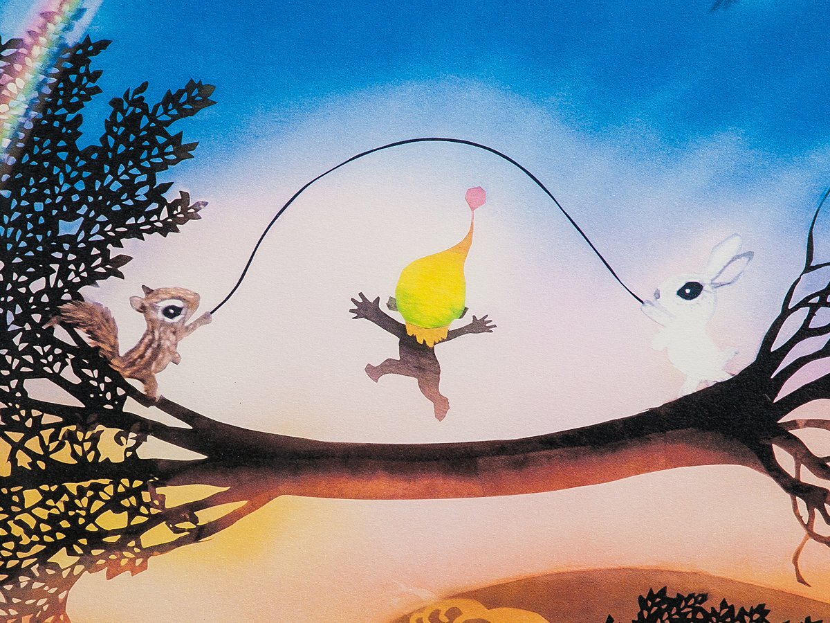 【1on1】真作 藤城清治 『夢がとぶ』 オリジナルリトグラフ 直筆サイン ed.500 額装 保証書付 ／ 日本における影絵作家第一人者_画像5